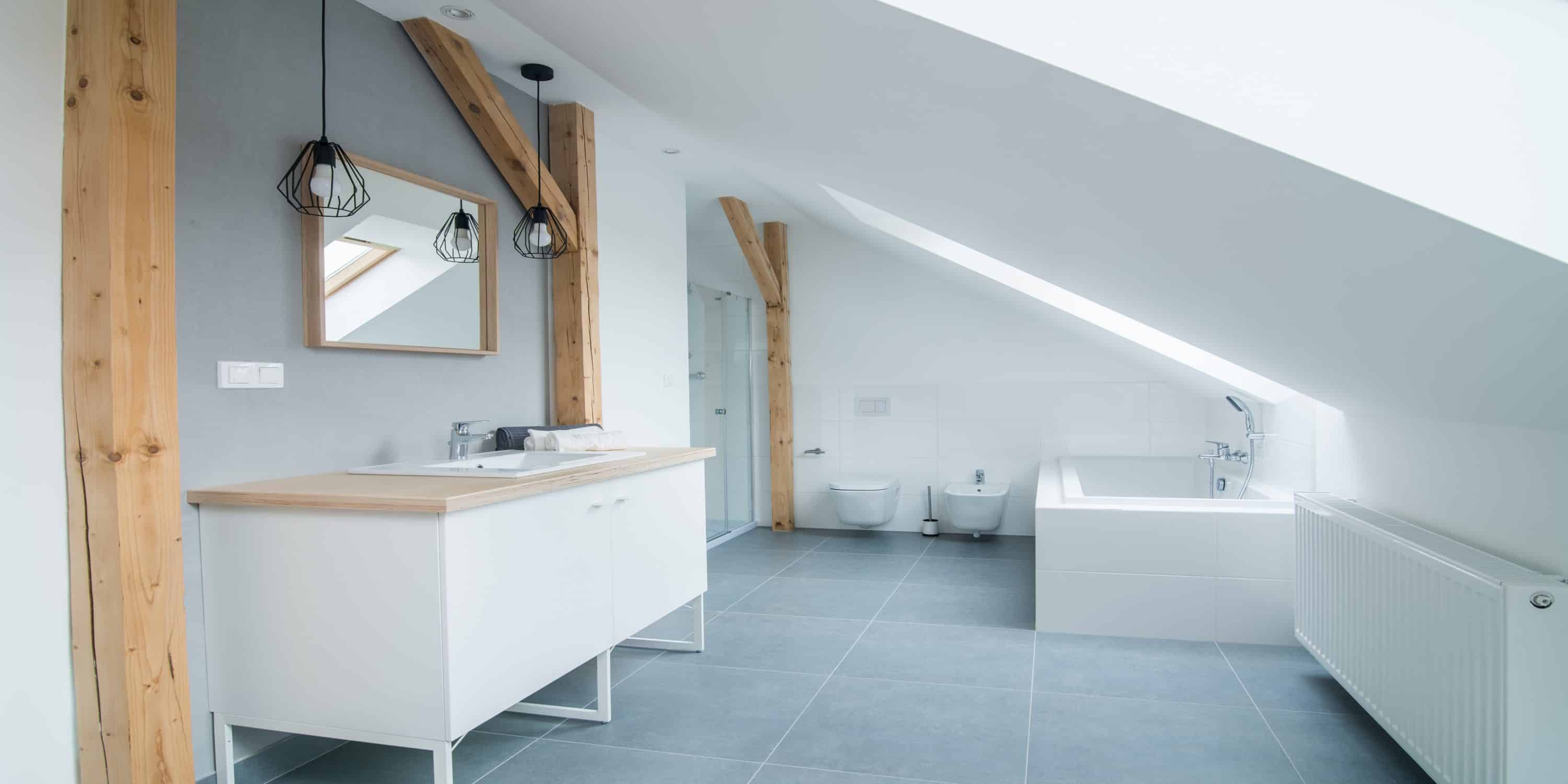 compacte badkamer op zolder